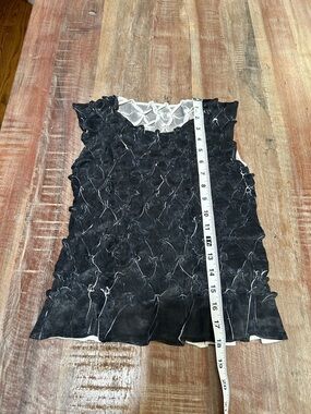 Super-Unique Vintage Stretch-Silk Tank with Cap Sleeves and